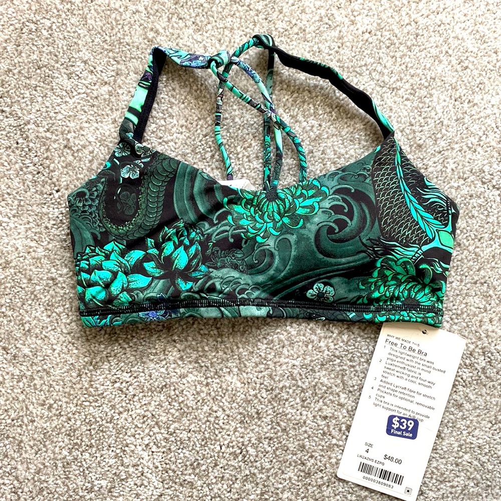 Brand new with tags free to be lululemon sports bra